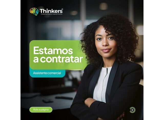 Vaga assistente comercial (thinkers)