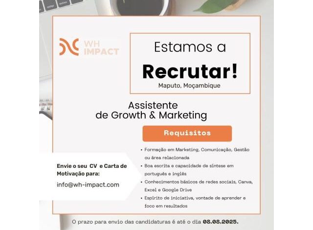 Vaga – assistente de growth & marketing
