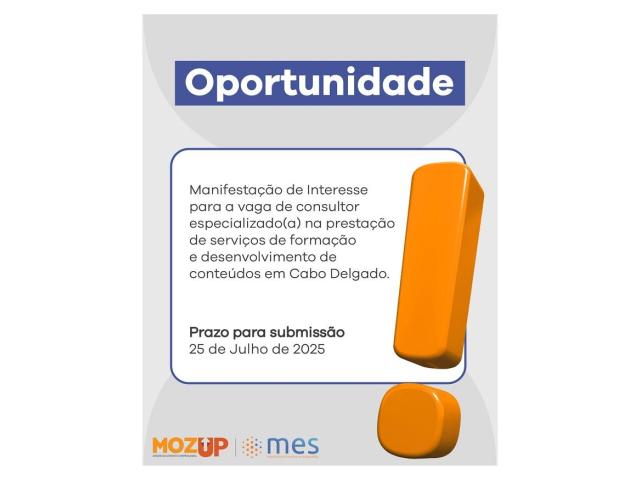 Vaga – consultor(mozambique enterprise for sustainability (mes))