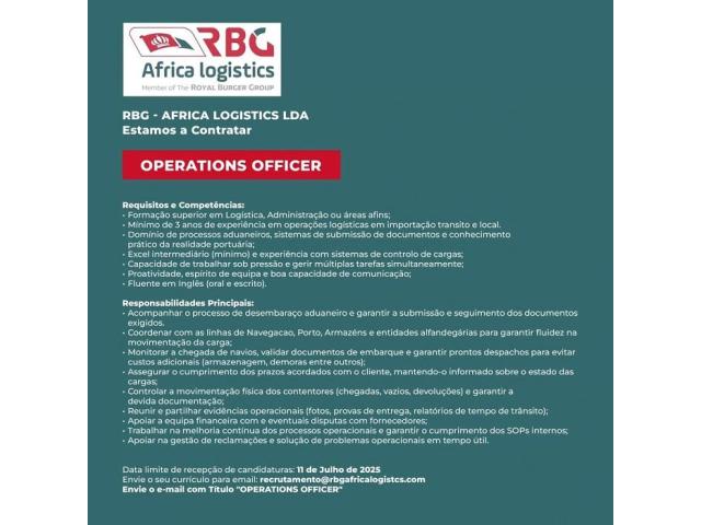 Vaga – operations officer mais vagas