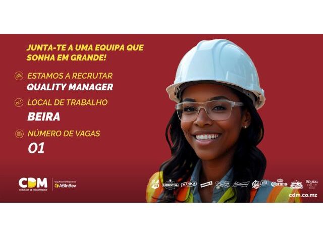 Vaga – quality manager mais vagas