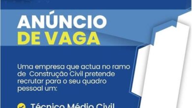 Vaga – técnico médio civil