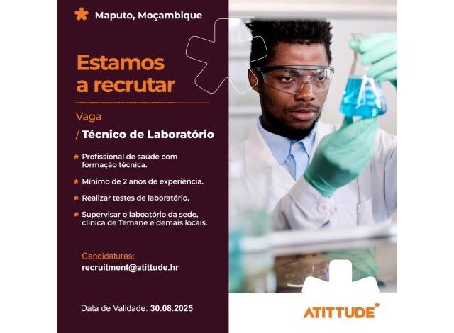 Vaga – técnico(a) de laboratório