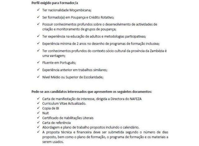 Vaga – formador(a), na área de poupança e crédito rotativo
