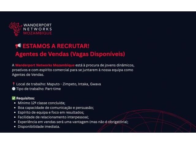 Vagas – agentes de vendas