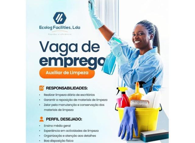 Vagas – auxiliares de limpeza (ecolog facilities, lda)