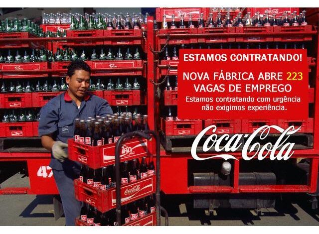 A empresa coca cola, pretende recrutar (02) operarios