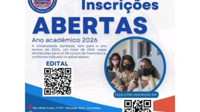 O edital unizambeze 2026: universidade zambeze (unizambeze)