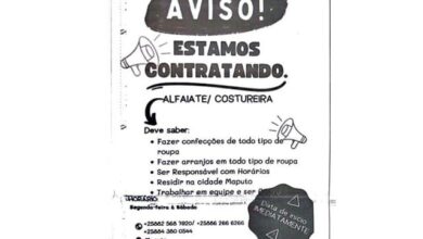 Vaga para alfaiate/costureira mais vagas