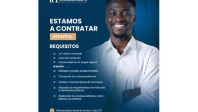 Vaga para estafeta com 12ª classe