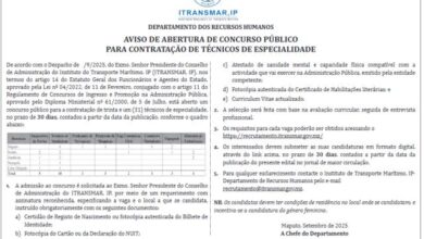 Vagas para(31) técnicos no aparelho do estado