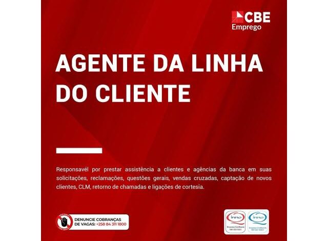 Vaga para agente da linha do cliente cbe southern