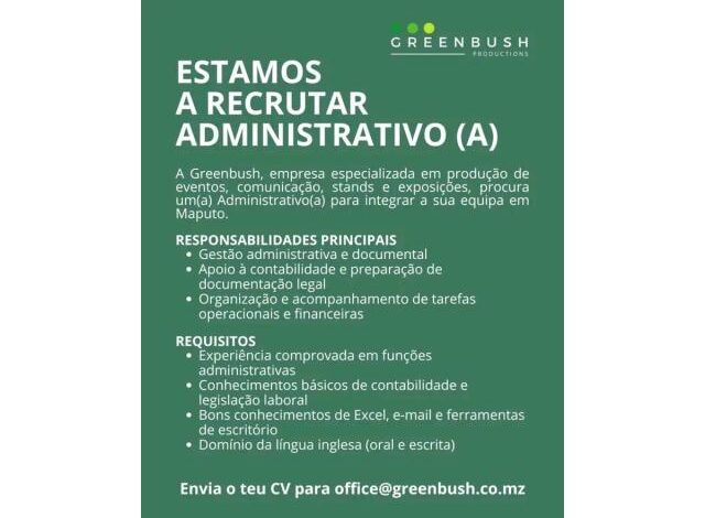 Vaga para administrativo (a) mais vagas