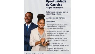 Vaga – assistente de vendas