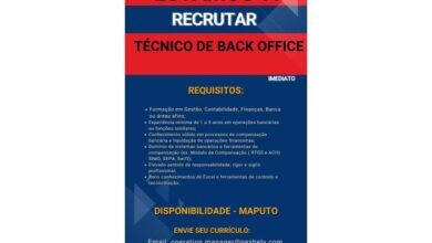 Vaga – técnico de back office