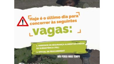 Vagas para assessor de segurança alimentar e meios de subsistência