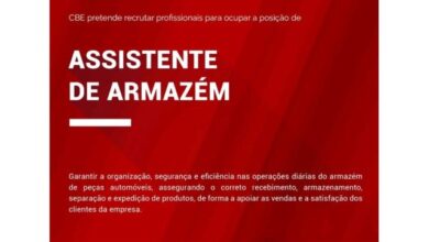 Vaga assistente de armazém (cbe)