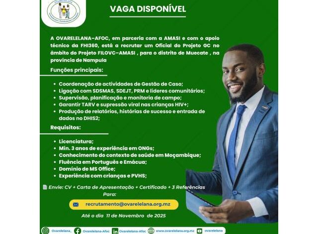 Vaga – oficial do projecto – muecate