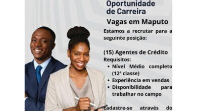 Vagas para (15) agentes de crédito com 12ª classe