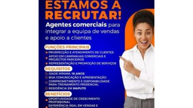 Vagas para assistente comercial (vendas)