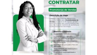 Vagas – (02) promotores(as) de vendas