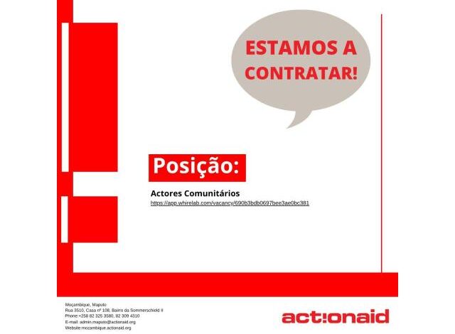 Vagas – (120) actores comunitários