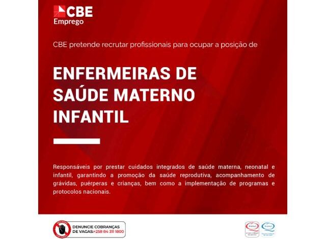 Vagas – enfermeiras de saúde materno infantil
