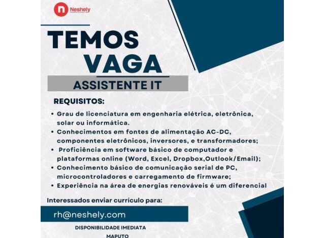 Vaga – assistente de ti