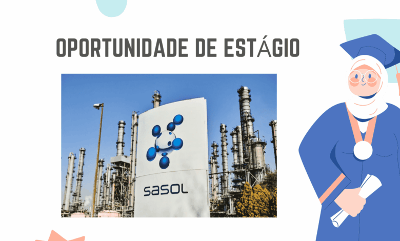A sasol oferece (15) vagas de estÁgio nível médio
