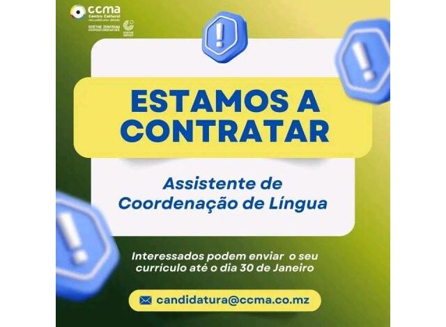 Vaga disponÍvel | assistente de coordenaÇÃo de lÍngua