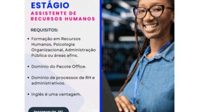 Vaga – estÁgio para assistente de recursos humanos