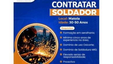Vaga – soldador |matola mais vagas