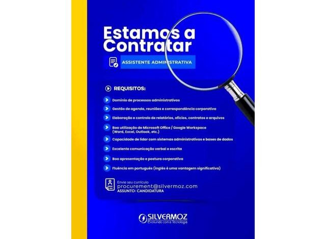 Vaga para assistente administrativa mais vagas