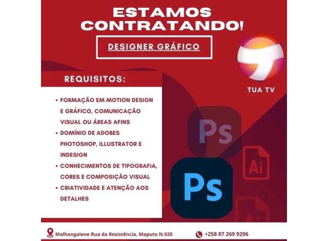 Vaga para designer gráfico(a) mais vagas