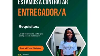 Vaga para entregador em maputo salario 9500,00 mzn
