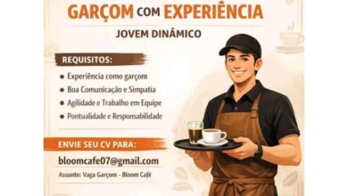 Vaga para garçom mais vagas