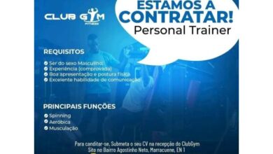 Vaga para personal trainer mais vagas