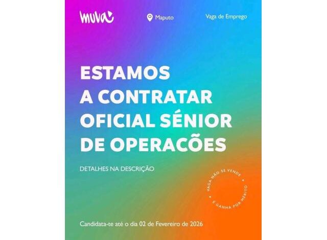 Vaga para um(a) official de operações