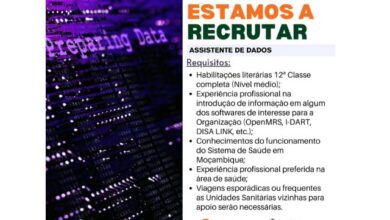 Vaga – assistente de dados