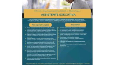 Vaga – assistente executiva mais vagas