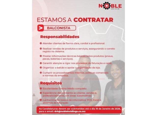 Vaga – balconista mais vagas