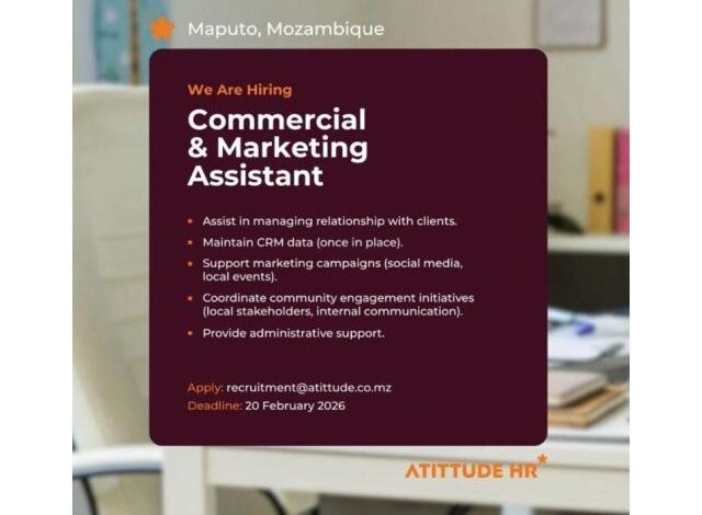 Vaga – commercial & marketing assistant