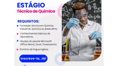 Vaga – estÁgio para técnico de química