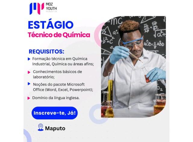 Vaga – estÁgio para técnico de química