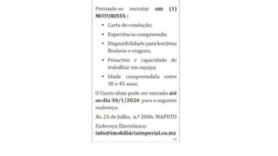 Vaga – motorista mais vagas