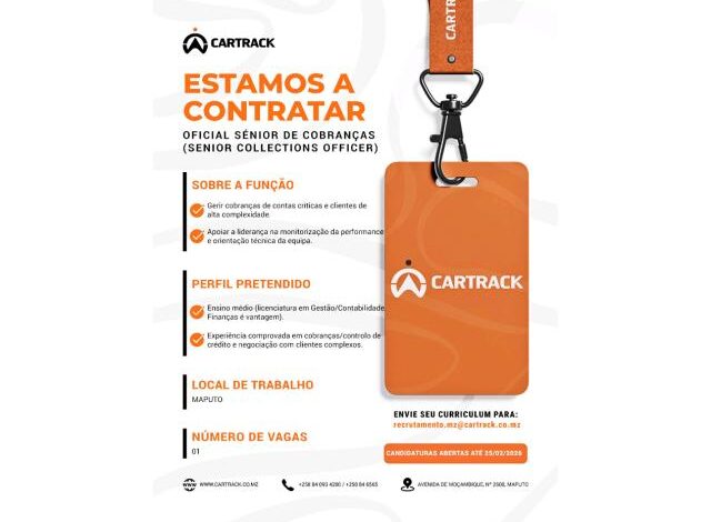 Vaga – oficial sênior de cobranças