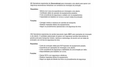 Vagas para (14) operadores camião basculante e (3) operadores experientes