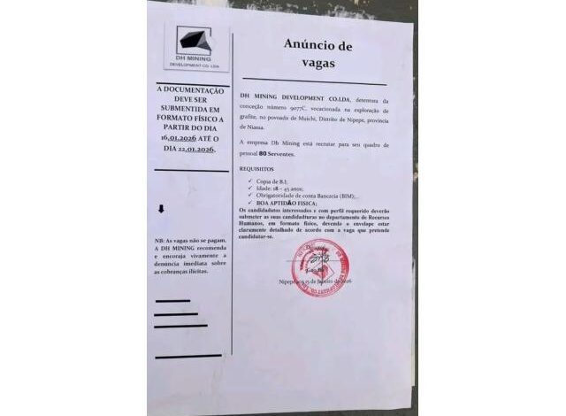 Vagas para (80) serventes mais vagas