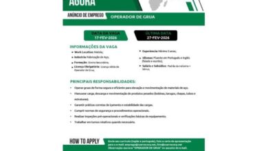 Vaga – operador de grua