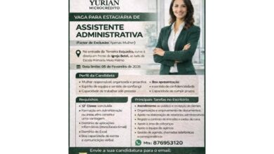 Estagiária de assistente administrativa mais vagas
